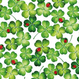 Voksduk med marihøner og firkløvere