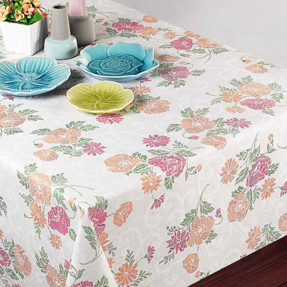 Misty Color Flower - Voksduk med blomstermotiv, 140 cm bred