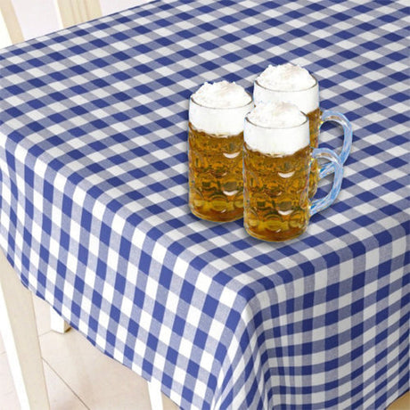 Voksduk til Oktoberfest, voksduk med blå og hvit ruter