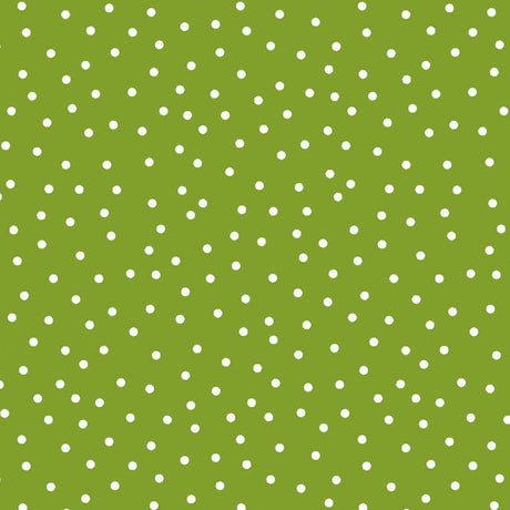 Prikk Grønn - Voksduk med hvite prikker