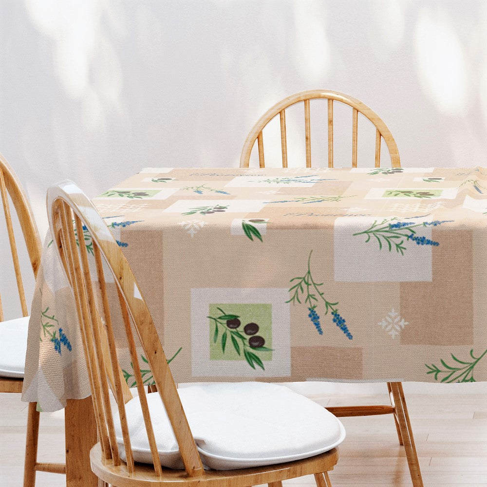 Voksduk - Provence Oliven Lavendel Beige