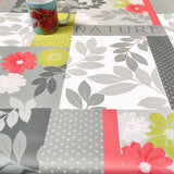 Pure Nature, voksduk med blomster og blader, 140 cm