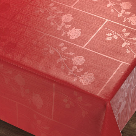 Rosenbue Rød Rektangulær – med vakre damaskmønstre av roser