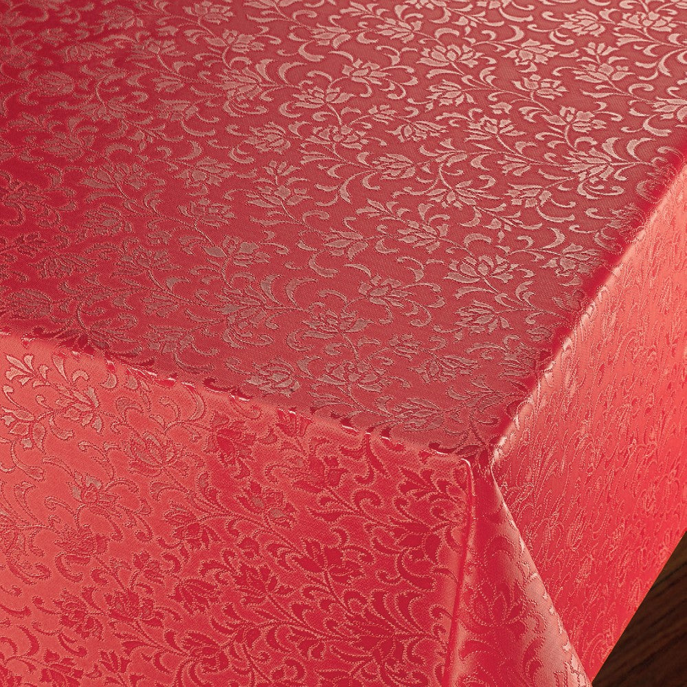 Rosenflor Rød – Flott damaskpreget voksduk