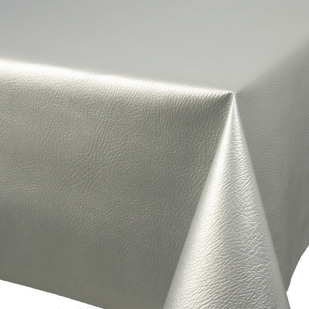 2. SORTERING - Leather sølv, voksduk i skinnlook sølv