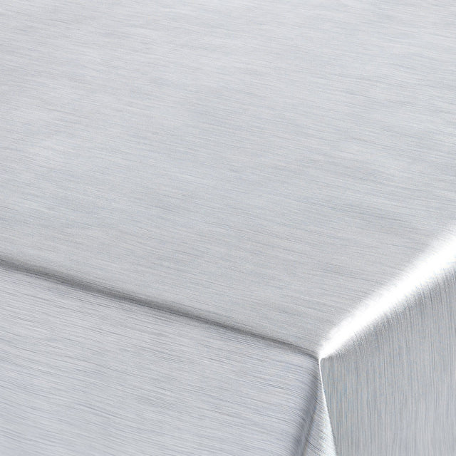 Metallic Sølv - Ensfarget voksduk i metallook