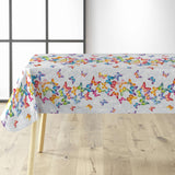 Voksduk med sommerfugler på rad og i mange farger