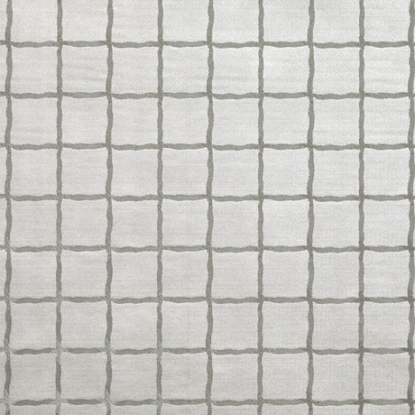 Ruter sølvgrå - Voksduk med preget struktur