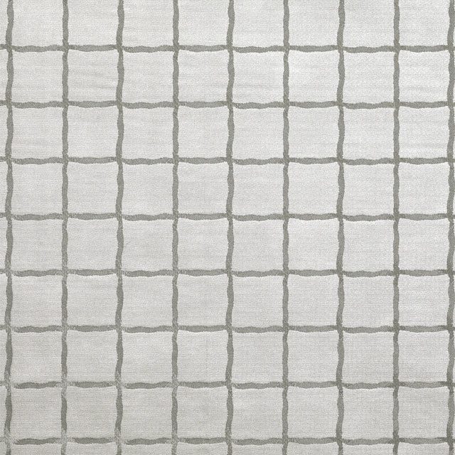 Ruter sølvgrå - Voksduk med preget struktur