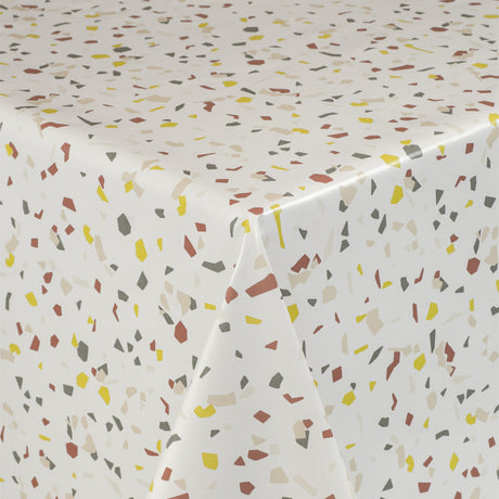 Vaxduk med Terrazzomönster - Vit