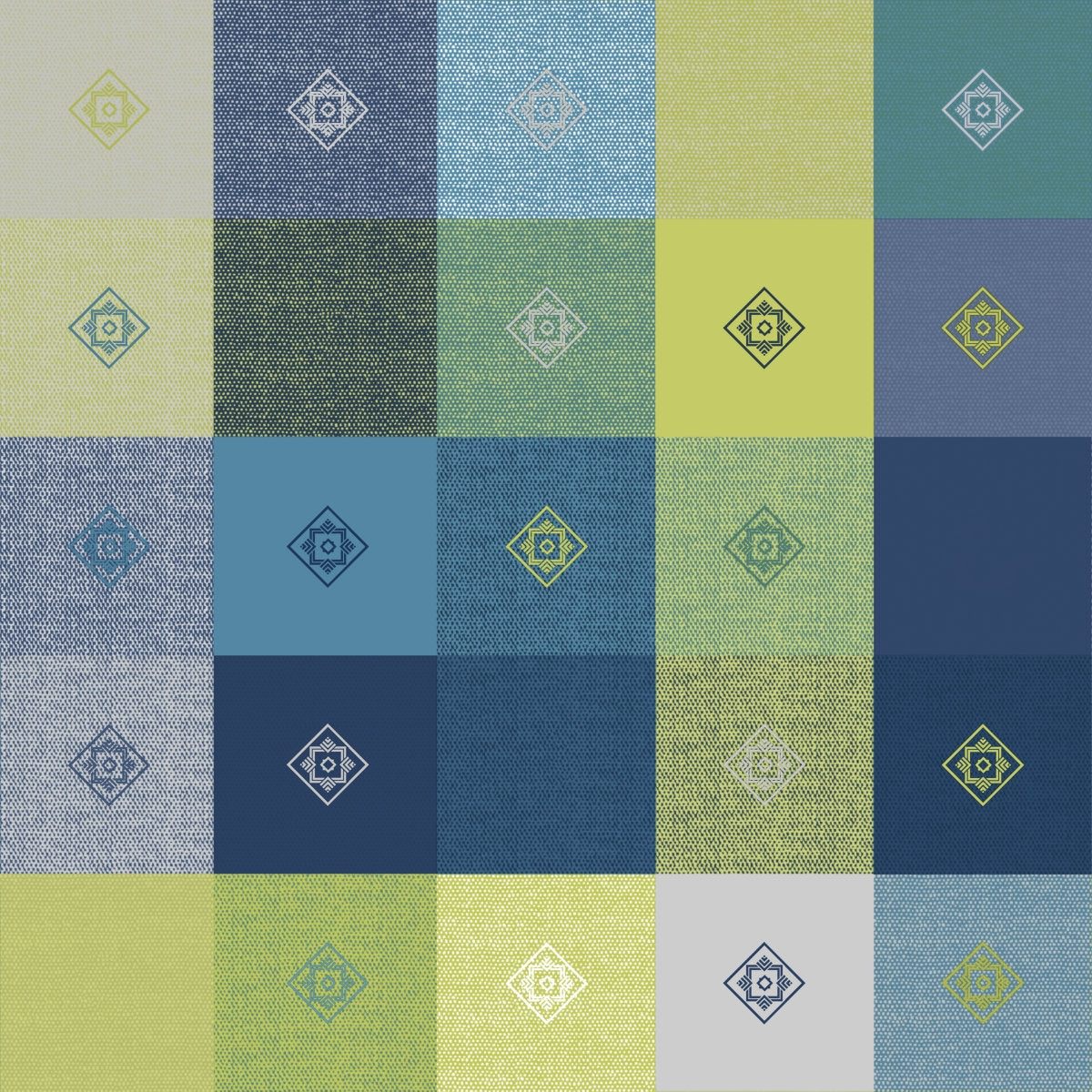 Victor Blå, voksduk med ruter