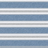 Volmer Striber Denim blå – glatt voksduk med hørlook