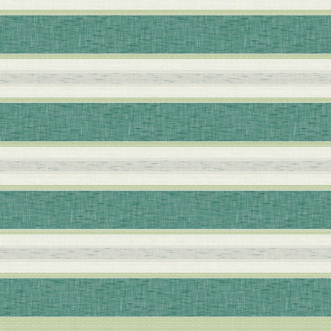Volmer Striber sjøgrønn – glatt voksduk med hørlook