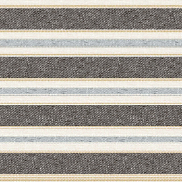 Volmer Striber Sort – voksduk med hørlook