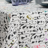 Wain, akrylduk med katter, 140 cm bred