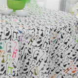 Wain, akrylduk med katter, 160 cm bred